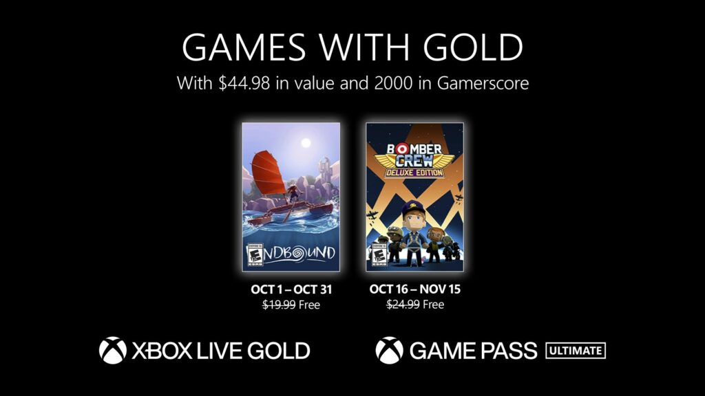 Games with Gold Outubro 2022